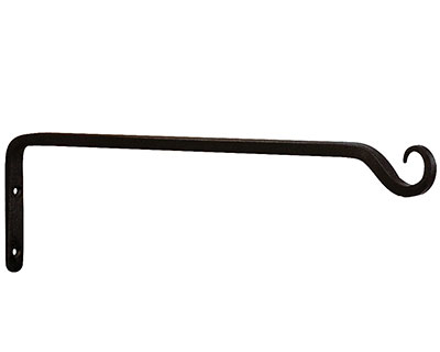 Achla Wrought Iron Wall Hook, Black, 15"L Flying Colors