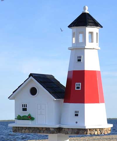 Home Bazaar Montauk Point Lighthouse Bird House Flying Colors
