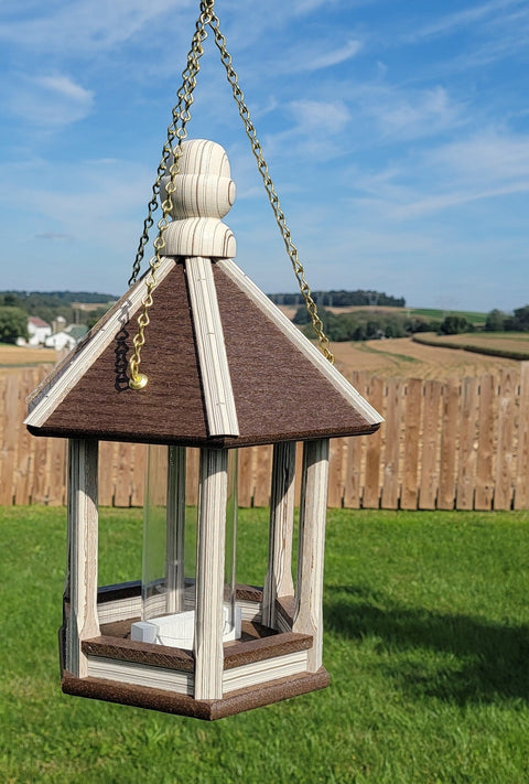 Amish Handmade Poly Bird Feeder – Weatherproof Tube Feeder for Outdoors