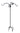Erva Adjustable Four Hanger Shepherd Hook, Black, 4.5' to 7' Flying Colors