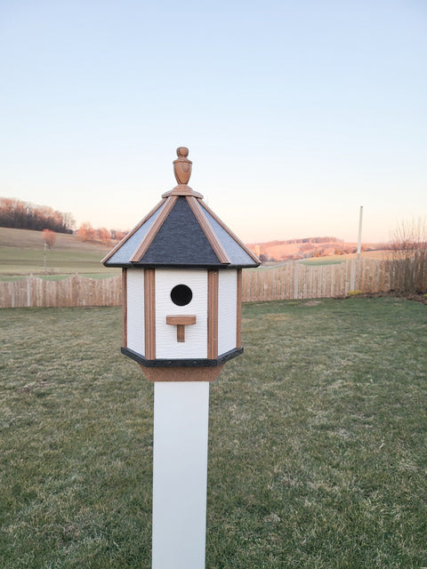 Handcrafted Amish Poly Birdhouse – 1 Hole Bird House, Weather-Resistant Design