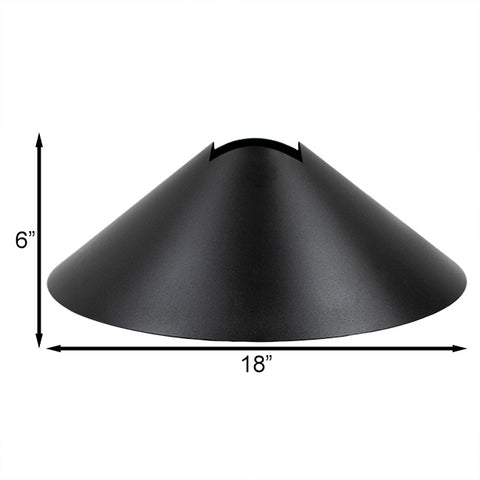 Achla Post Mounted Squirrel Baffle, Black, 18" dia. Flying Colors