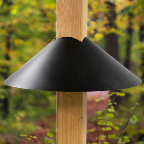 Achla Post Mounted Squirrel Baffle, Black, 18" dia. Flying Colors