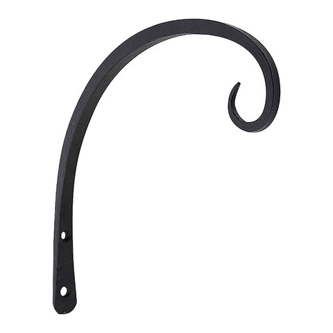 Achla Downcurled Wrought Iron Wall Hook, Black, 8"L Flying Colors