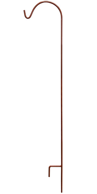 American GardenWorks Shepherd Hook, Cinnamon, 5'6"H Flying Colors