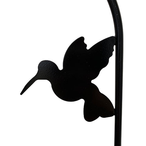 American GardenWorks Hummingbird Shepherd Hook, Black, 5'6"H Flying Colors