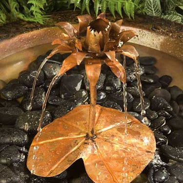 Ancient Graffiti Copper Lotus Dripper Fountain Flying Colors