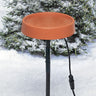 Allied Precision Heated Bird Bath w/Metal Stand, Terra Cotta Flying Colors