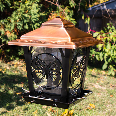 Audubon Coppertop Butterfly Accent Bird Feeder Flying Colors