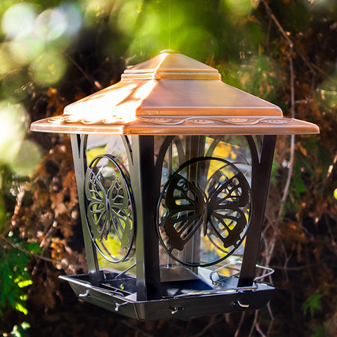 Audubon Coppertop Butterfly Accent Bird Feeder Flying Colors