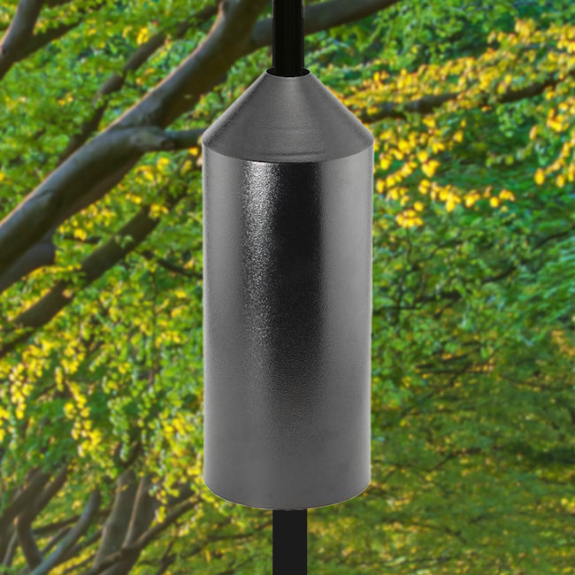 Audubon Torpedo Squirrel Baffle, Black, 6" dia. Flying Colors