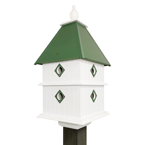 Wing & A Prayer Plantation Bird House, Spruce Green Roof Flying Colors
