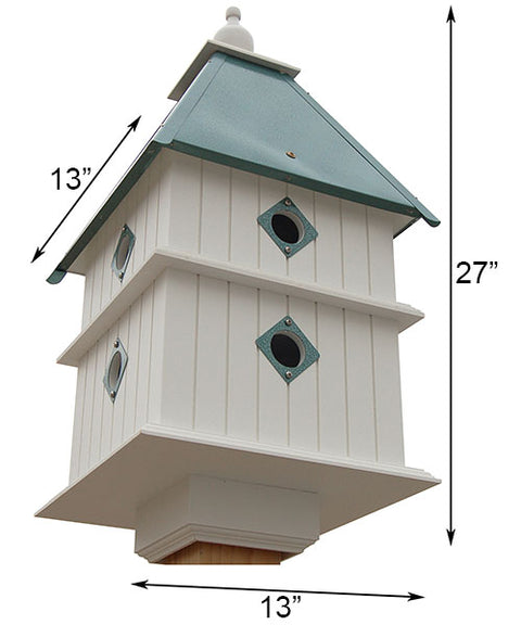 Wing & A Prayer Plantation Bird House, Verdigris Roof Flying Colors