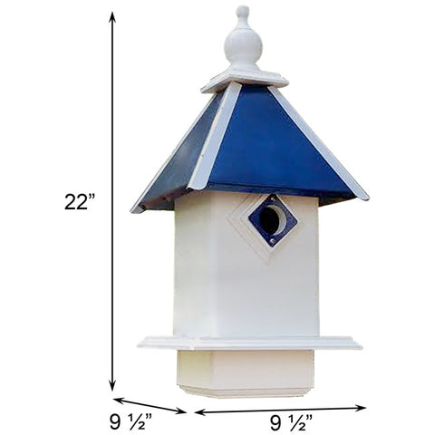 Wing & A Prayer Team Colors Bird House, Blue and White Flying Colors