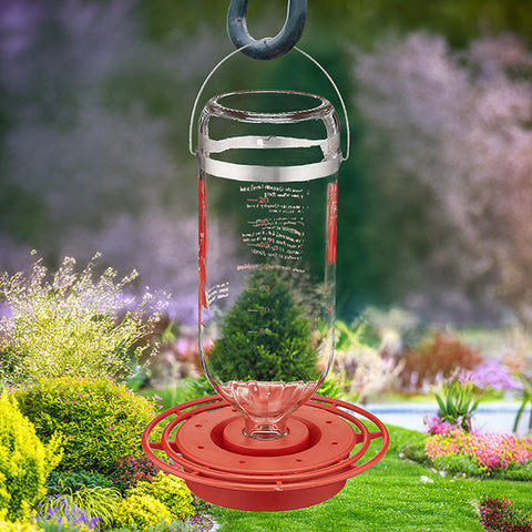 Best-1 Glass Hummingbird Feeder, 32 oz. Flying Colors