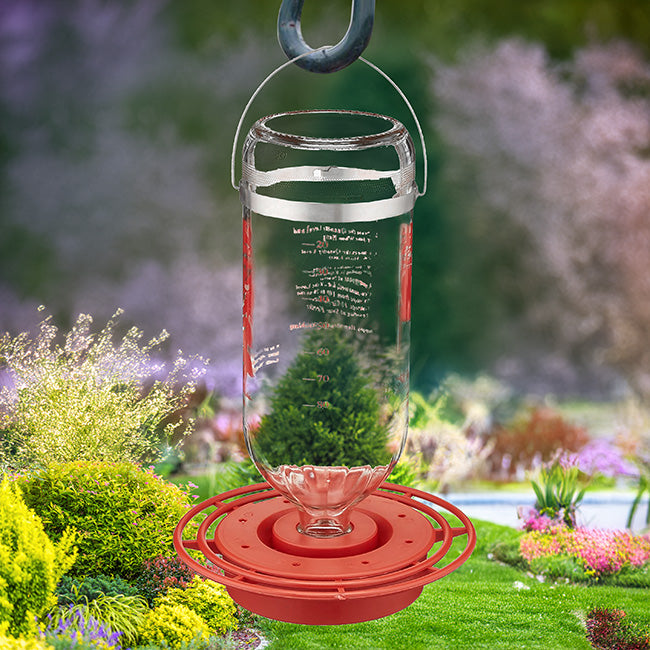 Best-1 Glass Hummingbird Feeder, 32 oz. Flying Colors