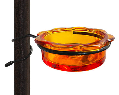 Erva Quick Connect Oriole Feeder with Glass Dish, Orange Flying Colors