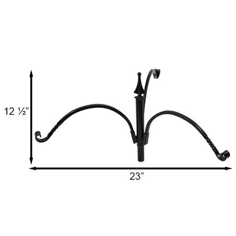Erva Steel Three Arm Decorative Twist Hanger Assembly, 23" Flying Colors