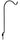 Erva Wrought Iron Offset Wall Hanger, Black, 11" Flying Colors