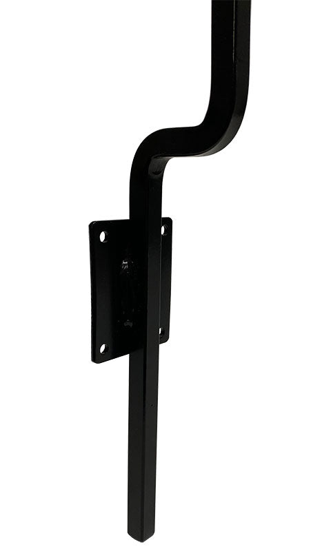 Erva Wrought Iron Offset Wall Hanger, Black, 11" Flying Colors