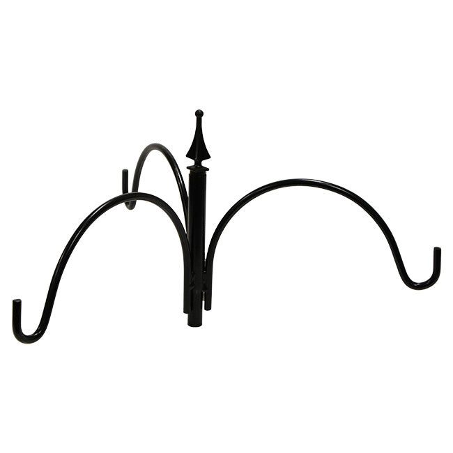 Erva Steel Three Arm Pole Top Hanger Assembly, Black, 20.5"L Flying Colors