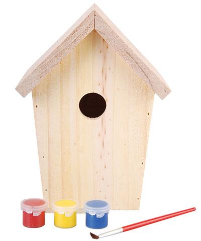 Esschert Design Kid's Paint Your Own Bird House Flying Colors