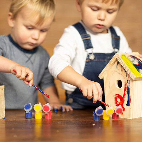 Esschert Design Kid's Paint Your Own Bird House Flying Colors