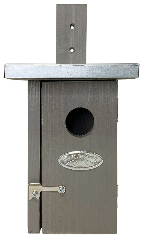 Esschert Design Wren Nest Box with Metal Roof, Gray Flying Colors