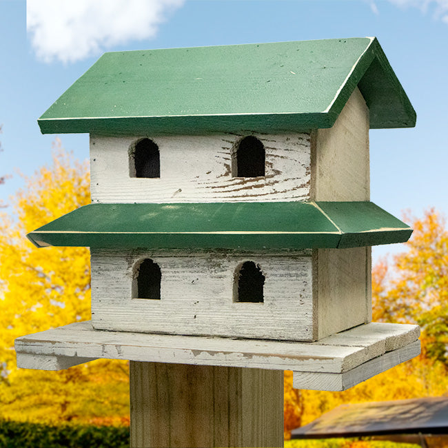 Bird In Hand Amish Made Hanover Purple Martin House, 4 Rooms Flying Colors