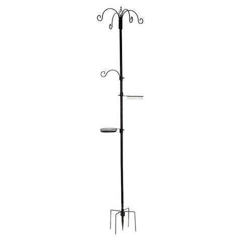 Jester Premium Bird Feeding Station w/Feeders, Black, 7'6.5" Flying Colors
