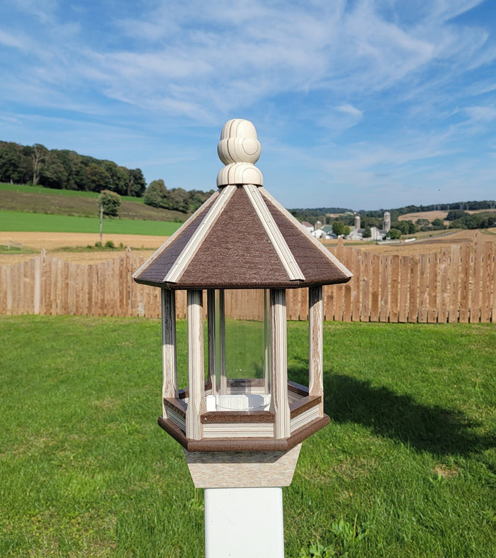 Amish Handmade Poly Bird Feeder – Weatherproof Tube Feeder for Outdoors