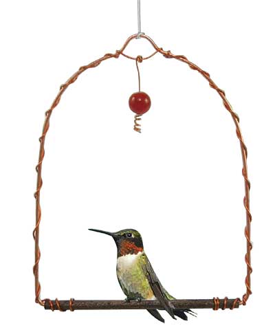 Songbird Essentials Copper Hummingbird Swing Flying Colors