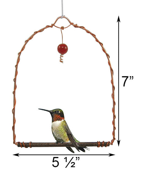 Songbird Essentials Copper Hummingbird Swing Flying Colors