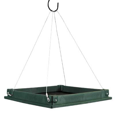 Songbird Essential Large Hanging Platform Bird Feeder, Green Flying Colors