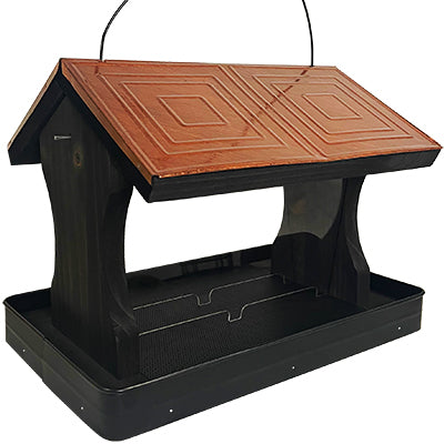 Woodlink Vintage Tin Panel Roof Hopper Feeder Flying Colors
