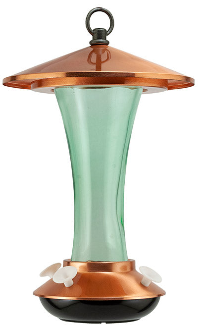 Woodlink Mid-Century Coppertop Hummingbird Feeder, 15 oz. Flying Colors