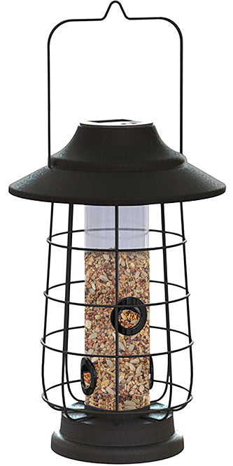 Woodlink Modern Farmhouse Solar Lantern Tube Feeder Flying Colors