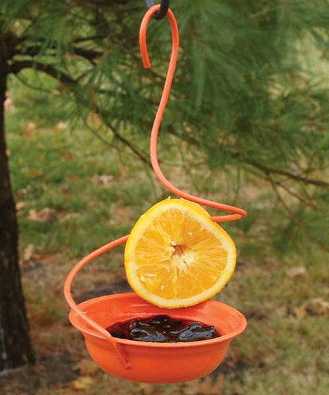 Woodlink Metal Spiral Oriole Feeder, Orange Flying Colors