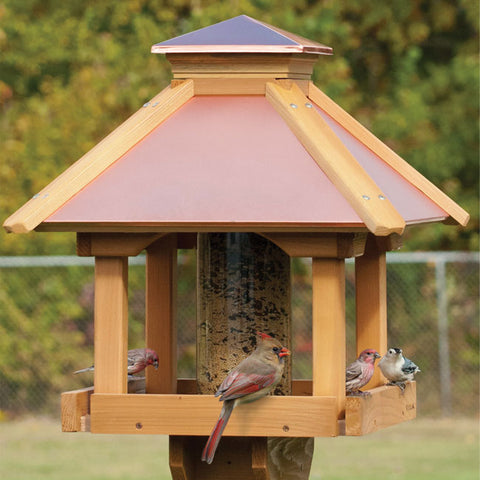 Woodlink Large Coppertop Gazebo Bird Feeder Flying Colors