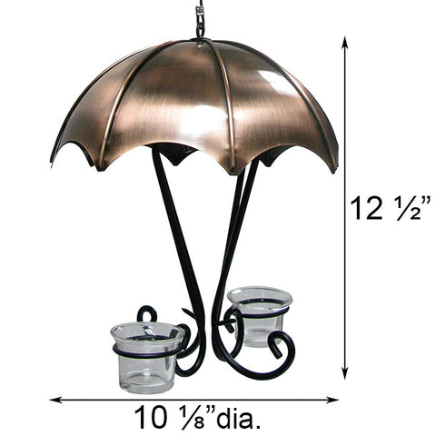Woodlink Brushed Copper Oriole Feeder Flying Colors