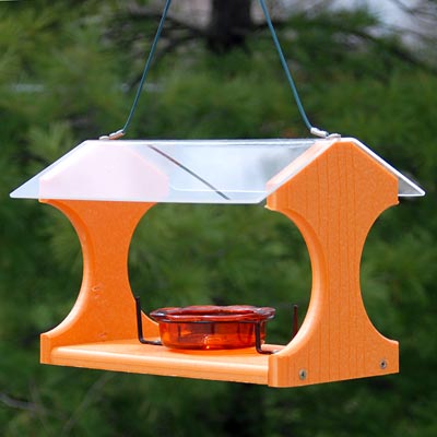 Woodlink Going Green Recycled Oriole and Bluebird Feeder Flying Colors