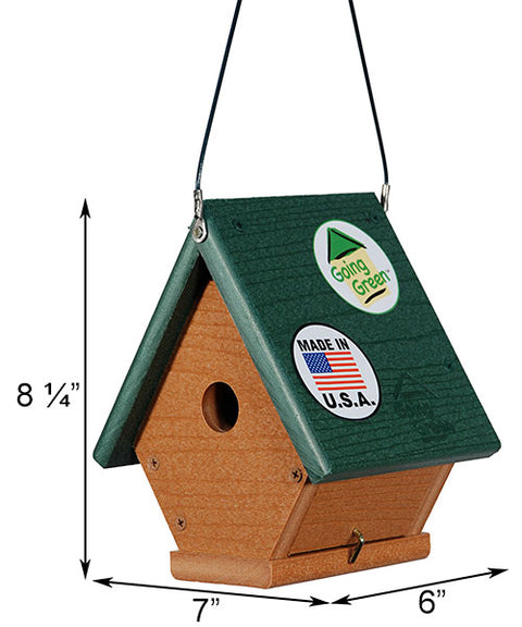 Woodlink Going Green Hanging Wren House Flying Colors