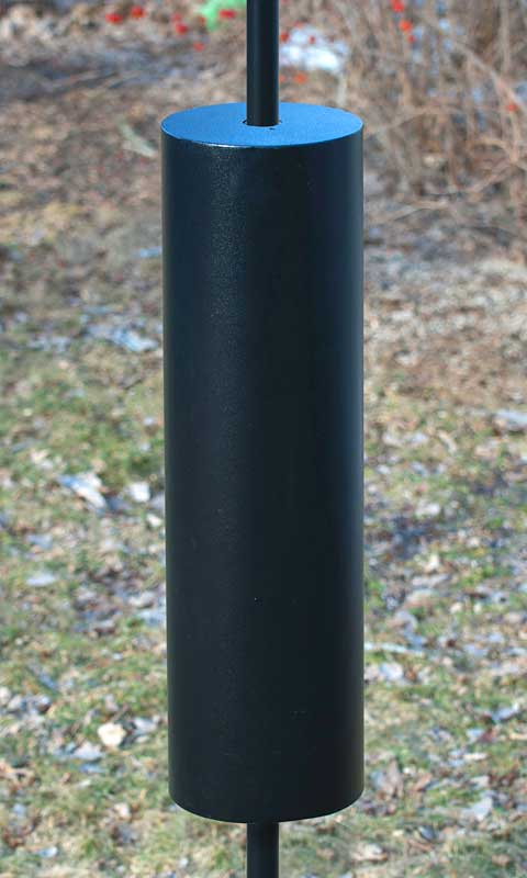 Woodlink Torpedo Raccoon Baffle, Black, 8" dia. Flying Colors