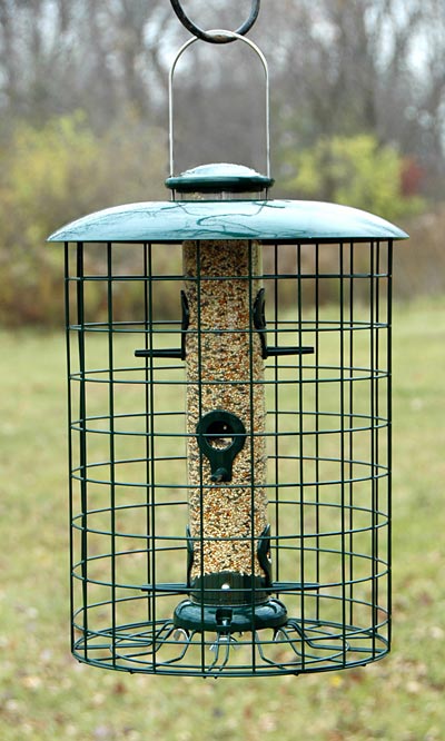 Woodlink Caged Seed Tube Bird Feeder Flying Colors