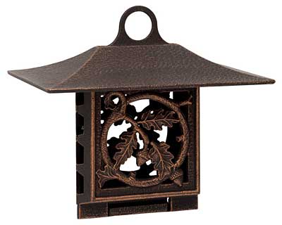 Whitehall Oak Leaf Suet Feeder, Oil Rub Bronze Flying Colors
