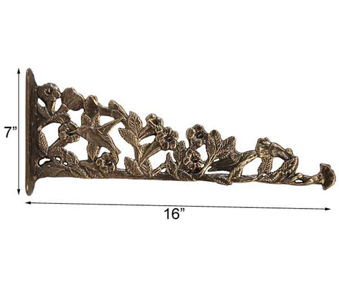 Whitehall Hummingbird Nature Hook, French Bronze, 15.25" Flying Colors