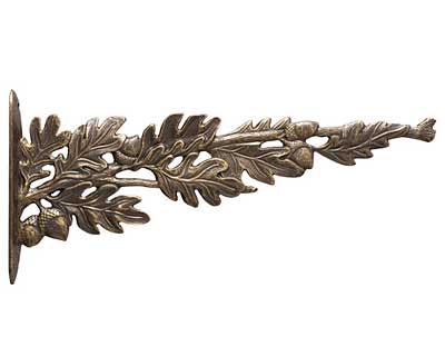 Whitehall Oak Leaf Nature Hook, French Bronze, 15.25" Flying Colors