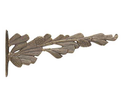 Whitehall Pinecone Nature Hook, French Bronze, 15" Flying Colors