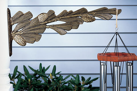 Whitehall Pinecone Nature Hook, French Bronze, 15" Flying Colors