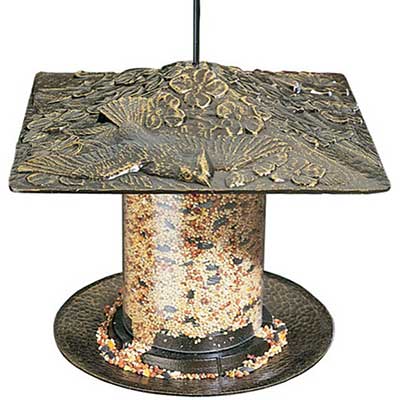 Whitehall Cardinal Tube Bird Feeder, French Bronze Flying Colors